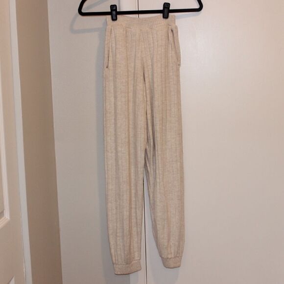 Zara High Waist Cream Pants Women Size XS - Picture 2 of 10